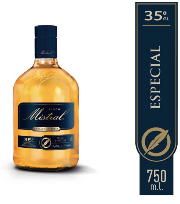 Pisco Mistral Añejado En Roble 35° Botella 750 cc